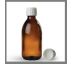 Staklena amber flasica 100ml sa zatvaracem M28
